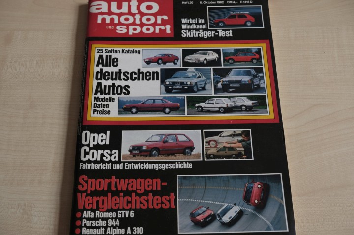 Deckblatt Auto Motor und Sport (20/1982)